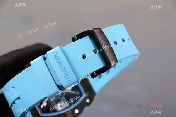 KV Factory 1:1 Best Copy Richard Mille Tourbillon Pablo Mac Donough RM 53-01 Watch Blue Rubber Strap KV Factory 1:1 Best Copy Richard Mille Tourbillon Pablo Mac Donough RM 53-01 Watch Blue Rubber Strap