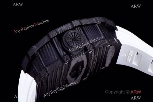 KV Factory Richard Mille RM 12-01 Tourbillon Limited Edition Watch NTPT Carbon White Rubber Strap KV Factory Richard Mille RM 12-01 Tourbillon Limited Edition Watch NTPT Carbon White Rubber Strap