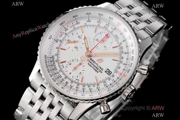 Swiss Grade Breitling Navitimer 1 41mm KOR Factory A7750 Watch Stainless Steel White Dial Swiss Grade Breitling Navitimer 1 41mm KOR Factory A7750 Watch Stainless Steel White Dial
