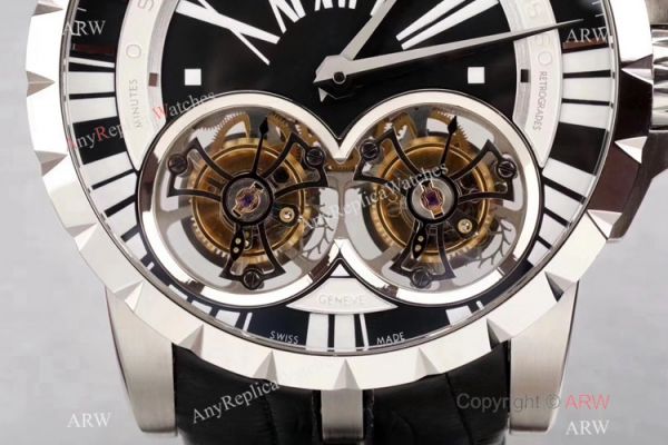 Swiss Super Clone Roger Dubuis RDDBEX0249 Double Flying Tourbillon Watch 47mm Swiss Super Clone Roger Dubuis RDDBEX0249 Double Flying Tourbillon Watch 47mm