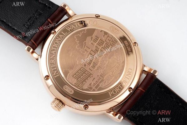 AI Factory IWC Portofino Hand Wound 8 Days Moon Phase Watch Rose Gold Gray Dial AI Factory IWC Portofino Hand Wound 8 Days Moon Phase Watch Rose Gold Gray Dial