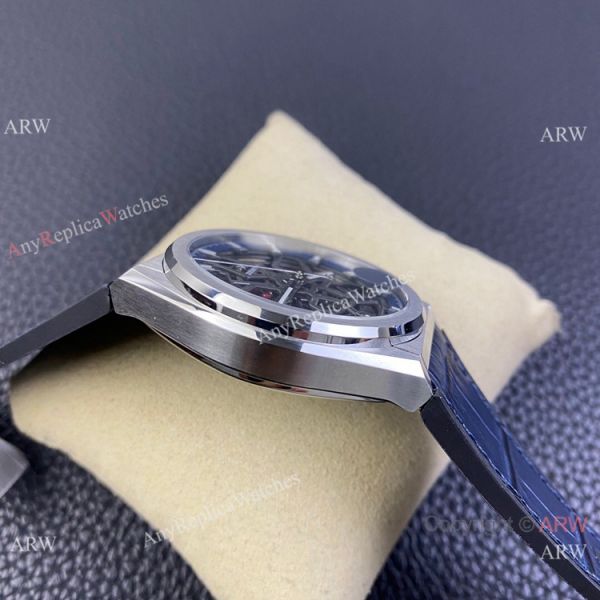LF Factory Zenith Defy classic Skeleton Watch Blue Gummy Strap LF Factory Zenith Defy classic Skeleton Watch Blue Gummy Strap