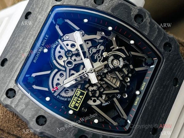 RM Factory 1:1 Replica Richard Mille RM35-02 Rafael Nadal Watch NTPT Case White Rubber Strap RM Factory 1:1 Replica Richard Mille RM35-02 Rafael Nadal Watch NTPT Case White Rubber Strap