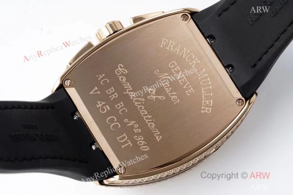 Swiss Grade One Copy Franck Muller Vanguard Yachting V45 Seagull 7750 Watch Rose Gold Diamond Case Swiss Grade One Copy Franck Muller Vanguard Yachting V45 Seagull 7750 Watch Rose Gold Diamond Case