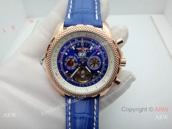 Copy Breitling Bentley Tourbillon Rose Gold Watch Blue Dial Copy Breitling Bentley Tourbillon Rose Gold Watch Blue Dial