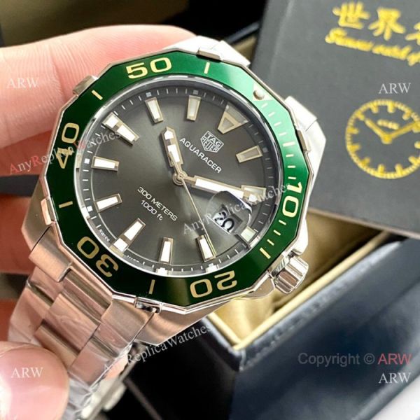 Japan Grade Copy Tag Heuer Aquaracer 300 Quartz Watch Green Bezel Japan Grade Copy Tag Heuer Aquaracer 300 Quartz Watch Green Bezel
