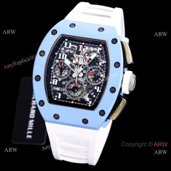 Best Replica Light Blue Richard Mille RM011-FM Baby Blue Last Edition Ceramic Watch For Men Best Replica Light Blue Richard Mille RM011-FM Baby Blue Last Edition Ceramic Watch For Men