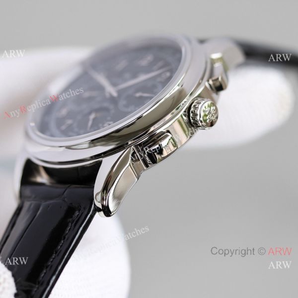 JH Swiss Copy Patek Philippe Perpetual Calendar Chronograph Watch SS Black Dial JH Swiss Copy Patek Philippe Perpetual Calendar Chronograph Watch SS Black Dial