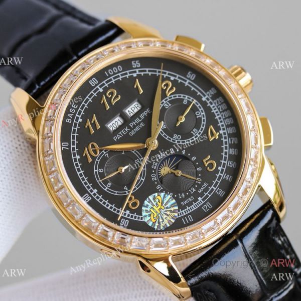 JH Swiss Replica Patek Philippe Perpetual Calendar Chronograph Watch 5270z Diamond Bezel JH Swiss Replica Patek Philippe Perpetual Calendar Chronograph Watch 5270z Diamond Bezel