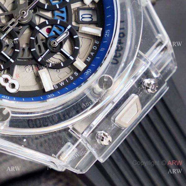 2021 New Hublot Unico Sapphire Chronograph Watch Blue Inner 2021 New Hublot Unico Sapphire Chronograph Watch Blue Inner
