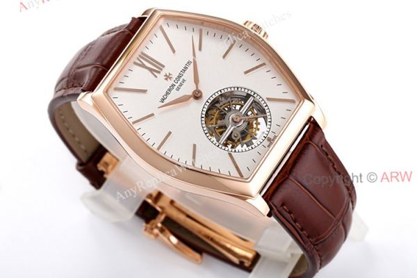 New Vacheron Constantin Malte Real Tourbillon Rose Gold White Face Brown Leather Strap Swiss Replica Watches New Vacheron Constantin Malte Real Tourbillon Rose Gold White Face Brown Leather Strap Swiss Replica Watches