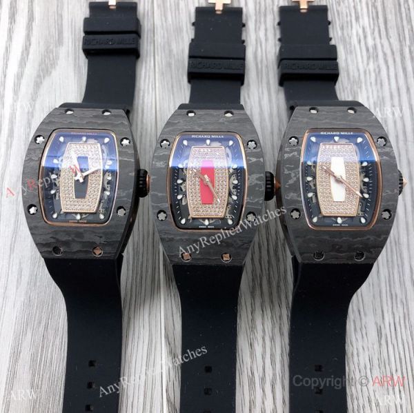 Swiss Quality Richard Mille RM007-1 Women Watch CarbonRose Gold Case Swiss Quality Richard Mille RM007-1 Women Watch CarbonRose Gold Case