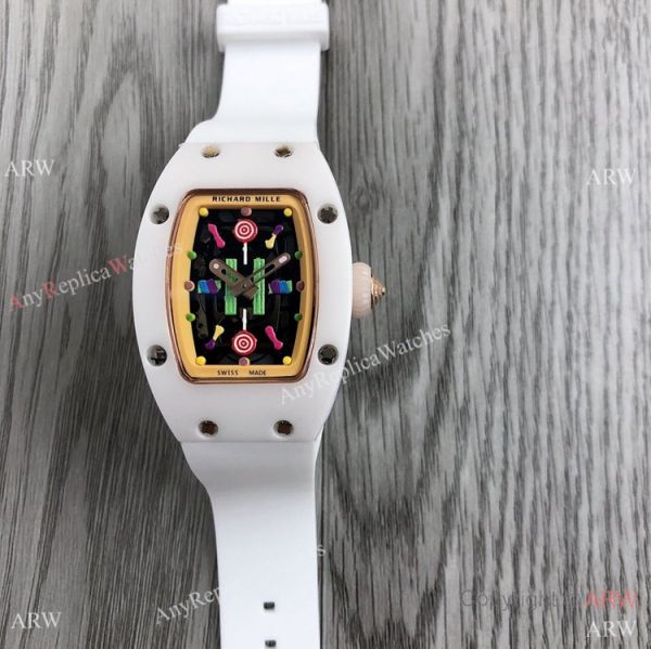 Women Richard Mille BonBon Collection Watches Rm07 Blue Rubber Strap Women Richard Mille BonBon Collection Watches Rm07 Blue Rubber Strap
