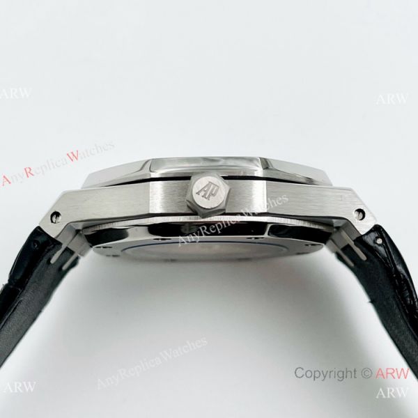 Best Quality Audemars Piguet Royal Oak Autoamtic Watch Black Leather Strap Best Quality Audemars Piguet Royal Oak Autoamtic Watch Black Leather Strap