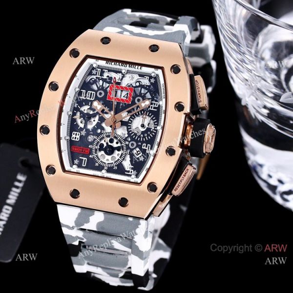 High Quality Replica Richard Mille RM011 FM Automatic Watch Camouflage Strap High Quality Replica Richard Mille RM011 FM Automatic Watch Camouflage Strap
