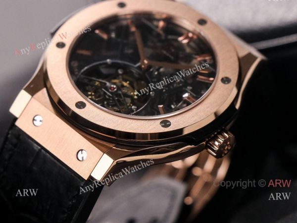 Best Hublot Classic Fusion Skeleton Tourbillon Rose Gold Replica Watch Hand-Winding Best Hublot Classic Fusion Skeleton Tourbillon Rose Gold Replica Watch Hand-Winding