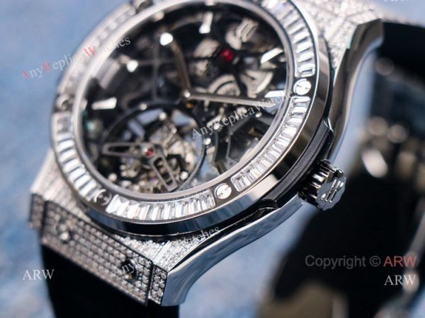 Swiss Grade Hublot Classic Fusion 42mm Knockoff Hublot Skeleton Diamond Watch Swiss Grade Hublot Classic Fusion 42mm Knockoff Hublot Skeleton Diamond Watch