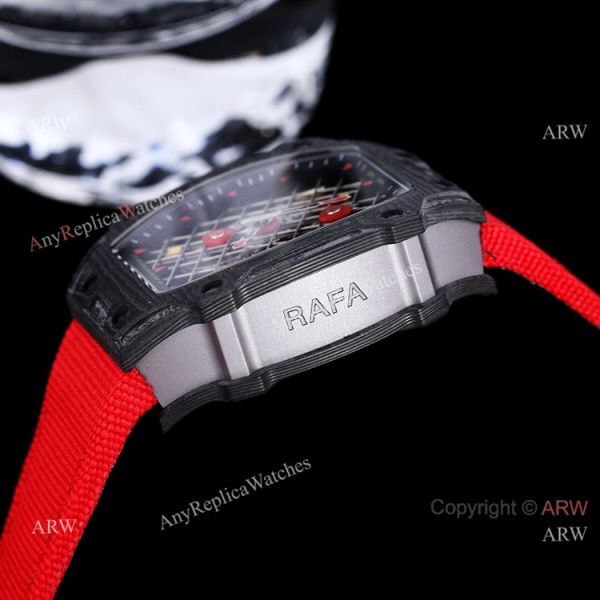 Best New Richard Mille RM 27-04 Tourbillon Rafael Nadal Tennis Court Watch Red Fabric Strap Best New Richard Mille RM 27-04 Tourbillon Rafael Nadal Tennis Court Watch Red Fabric Strap
