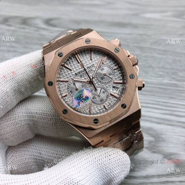 Japan Grade Copy Audemars Piguet Royal Oak Watches Rose Gold Gray Dial 44mm Japan Grade Copy Audemars Piguet Royal Oak Watches Rose Gold Gray Dial 44mm