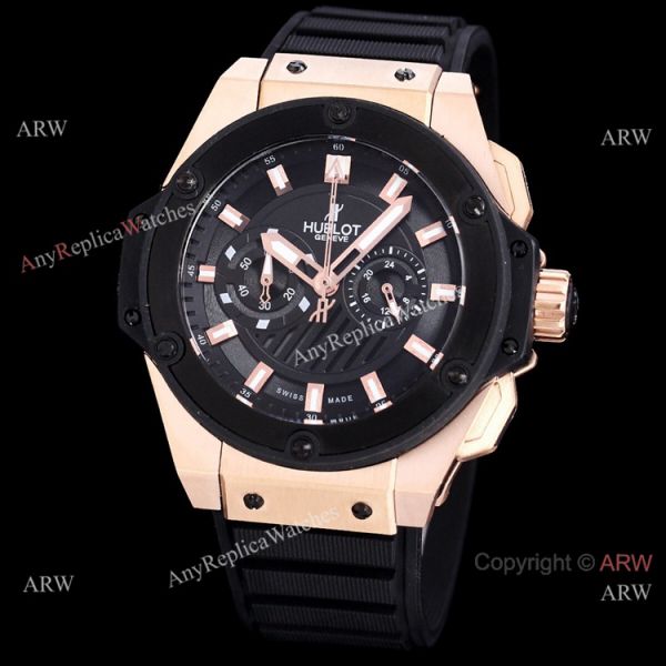 Best Copy Hublot Big Bang King Power VK Chronograph Watch Black and Rose Gold Best Copy Hublot Big Bang King Power VK Chronograph Watch Black and Rose Gold