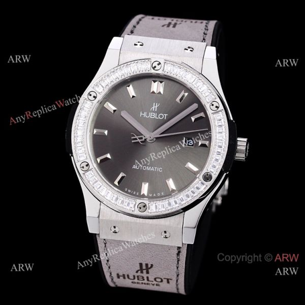 Copy Hublot Classic Fusion Diamond Bezel Green Dial Watch Citizen 8215 Movement Copy Hublot Classic Fusion Diamond Bezel Green Dial Watch Citizen 8215 Movement