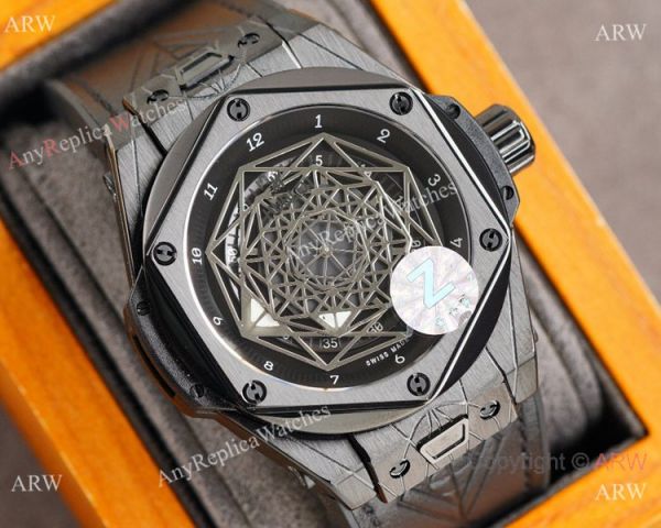 Z Factory Swiss Copy Hublot Sang Bleu Citizen Watch 45mm Solid Black Z Factory Swiss Copy Hublot Sang Bleu Citizen Watch 45mm Solid Black