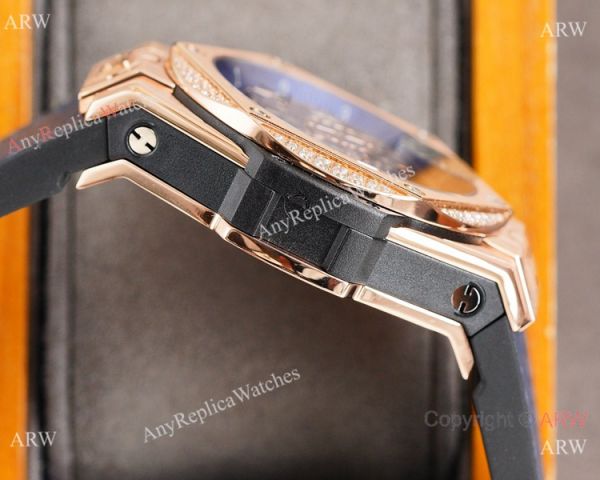 Z Factory Swiss Copy Hublot Sang Bleu Rose Gold Diamond Watch Citizen Movement Z Factory Swiss Copy Hublot Sang Bleu Rose Gold Diamond Watch Citizen Movement