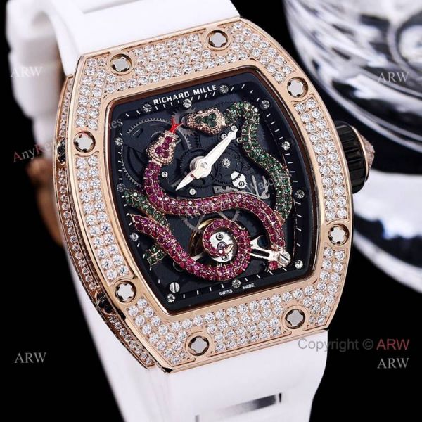 High Copy Richard Mille Diamond Watch RM026 Snake Dial Tourbillon Serpent Watch High Copy Richard Mille Diamond Watch RM026 Snake Dial Tourbillon Serpent Watch