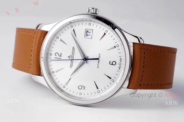 Zf Factory Jaeger-Lecoultre Master Control Date 40mm Silver Dial Brown Leather Band Replica Watch Zf Factory Jaeger-Lecoultre Master Control Date 40mm Silver Dial Brown Leather Band Replica Watch