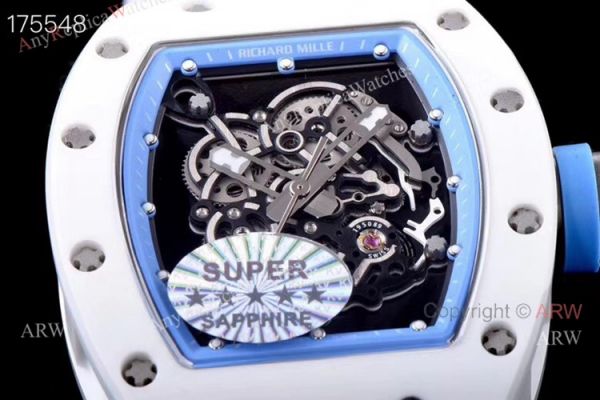 KV Factory Richard Mille RM 055 White Ceramic Watch Best Copy KV Factory Richard Mille RM 055 White Ceramic Watch Best Copy