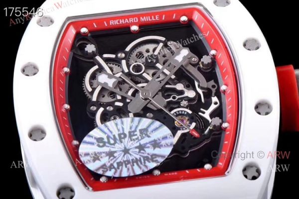 Kv Richard Mille RM 055 White Ceramic Watch Superclone For men Kv Richard Mille RM 055 White Ceramic Watch Superclone For men