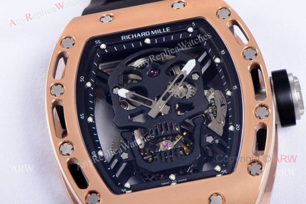 JB Factory Richard Mille RM 52-01 Skull Tourbillon Watch Rose Gold High Copy JB Factory Richard Mille RM 52-01 Skull Tourbillon Watch Rose Gold High Copy