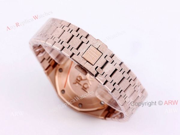 New Frosted Audemars Piguet Rose Gold Royal Oak 41mm Rainbow Diamond Watch Replica New Frosted Audemars Piguet Rose Gold Royal Oak 41mm Rainbow Diamond Watch Replica