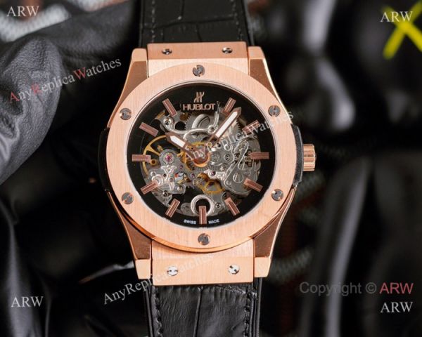 Best Quality Copy Hublot Classic Fusion Skeleton Rose Gold Watches Best Quality Copy Hublot Classic Fusion Skeleton Rose Gold Watches