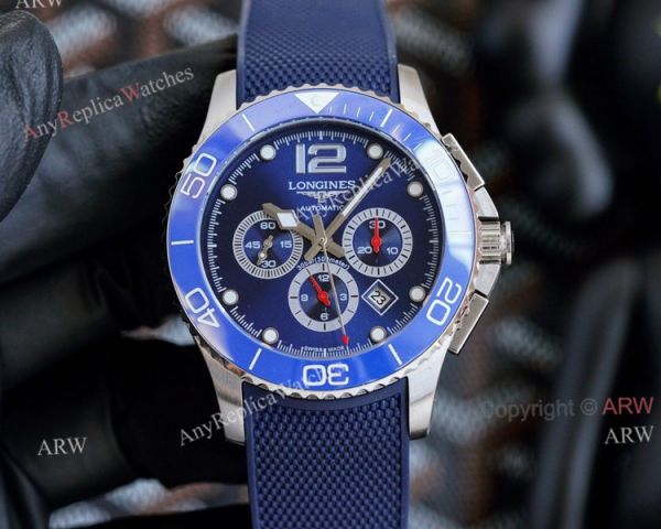 Longines Hydroconquest Automatic 41mm Replica Watches Black Face Black Rubber Band Longines Hydroconquest Automatic 41mm Replica Watches Black Face Black Rubber Band