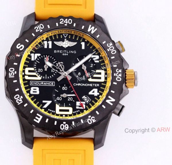 New Breitling Endurance Pro 44mm Review Yellow Rubber Band Quartz Watch Replica New Breitling Endurance Pro 44mm Review Yellow Rubber Band Quartz Watch Replica