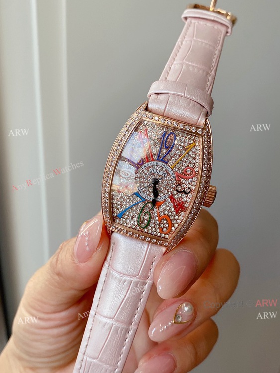 High Quality Replica Franck Muller Cintr?E Curvex Diamond Watch White Leather Strap High Quality Replica Franck Muller Cintr?E Curvex Diamond Watch White Leather Strap