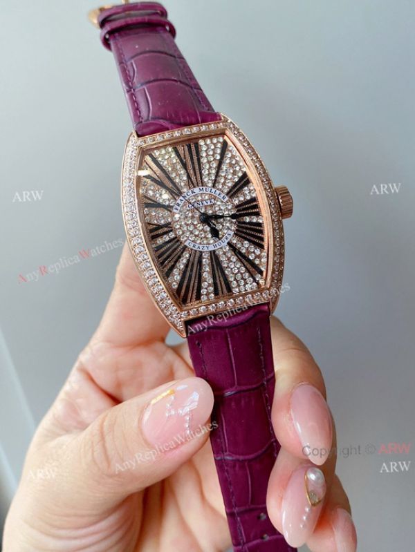 Iced Out Franck Muller Cintree Curvex Rose Gold Ladies Watch With Diamonds Best Copy Iced Out Franck Muller Cintree Curvex Rose Gold Ladies Watch With Diamonds Best Copy