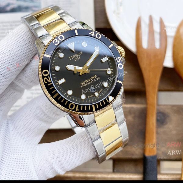 New 45mm Tissot Seastar Black Face Black Rubber Strap Swiss Quality Replica Watch New 45mm Tissot Seastar Black Face Black Rubber Strap Swiss Quality Replica Watch