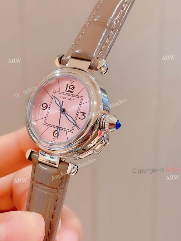 New Cartier Pasha WomenS Watch 35mm Pink Face High End Replica New Cartier Pasha WomenS Watch 35mm Pink Face High End Replica