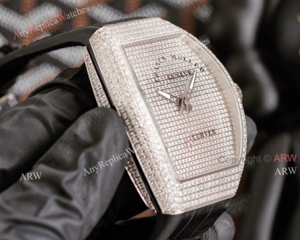Iced Out Franck Muller V45 SC DT Diamond Watch High Quality Replica Iced Out Franck Muller V45 SC DT Diamond Watch High Quality Replica