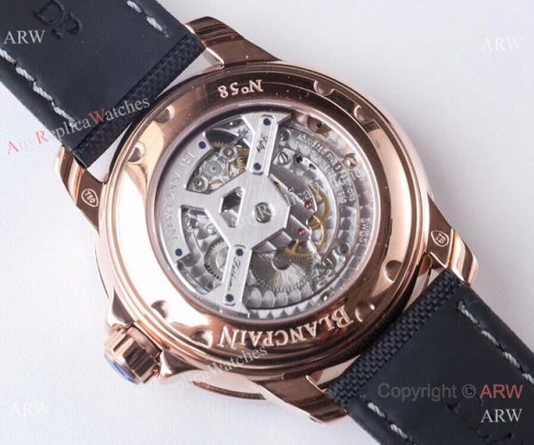 JB Factory 1:1 Blancpain Real Tourbillon Fifty Fathoms 45mm Watch Rose Gold Case JB Factory 1:1 Blancpain Real Tourbillon Fifty Fathoms 45mm Watch Rose Gold Case