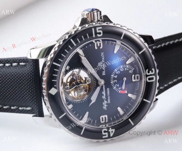 JB Factory 1:1 Blancpain Tourbillon Fifty Fathoms Silver Black Watch JB Factory 1:1 Blancpain Tourbillon Fifty Fathoms Silver Black Watch