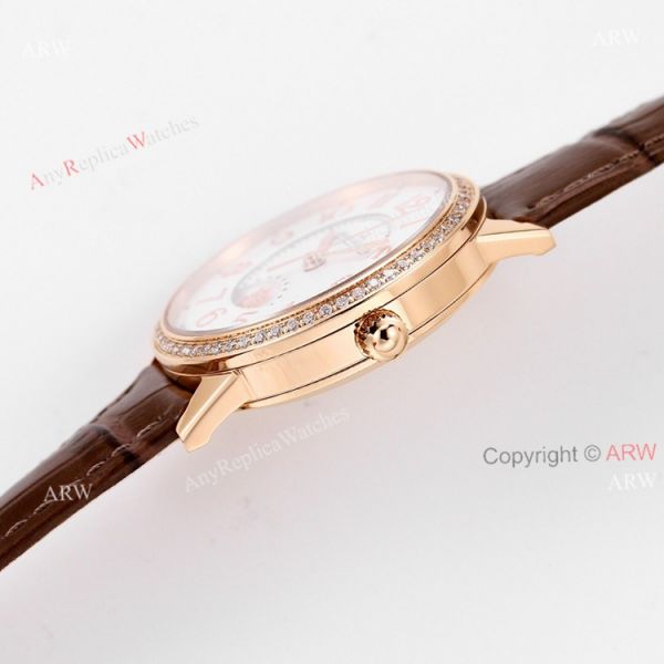 GF facytory 34mm Jaeger Lecoultre Rendez-Vous Rose Gold White Face Swiss Knockoff Watch GF facytory 34mm Jaeger Lecoultre Rendez-Vous Rose Gold White Face Swiss Knockoff Watch