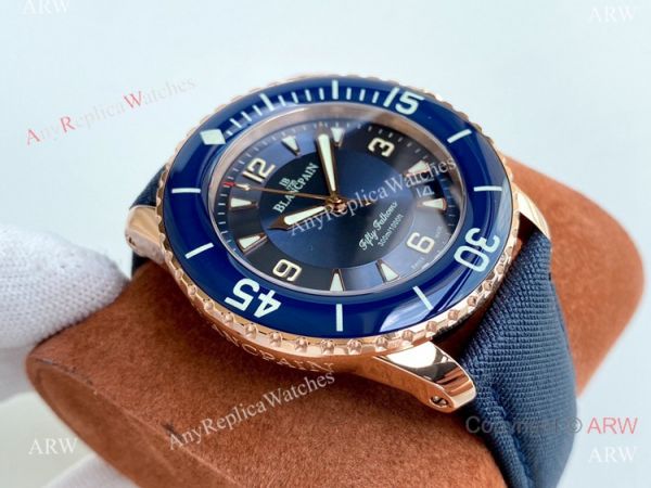 Best Copy Blancpain Fifty Fathoms Rose Gold Watch Citizen 8215 Movement Best Copy Blancpain Fifty Fathoms Rose Gold Watch Citizen 8215 Movement