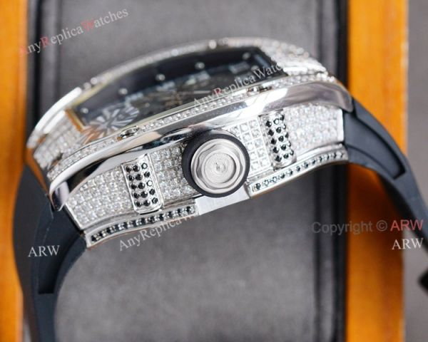 (RM Factory) Best Copy Richard Mille RM010 Diamond Watch With Skeleton Dial (RM Factory) Best Copy Richard Mille RM010 Diamond Watch With Skeleton Dial