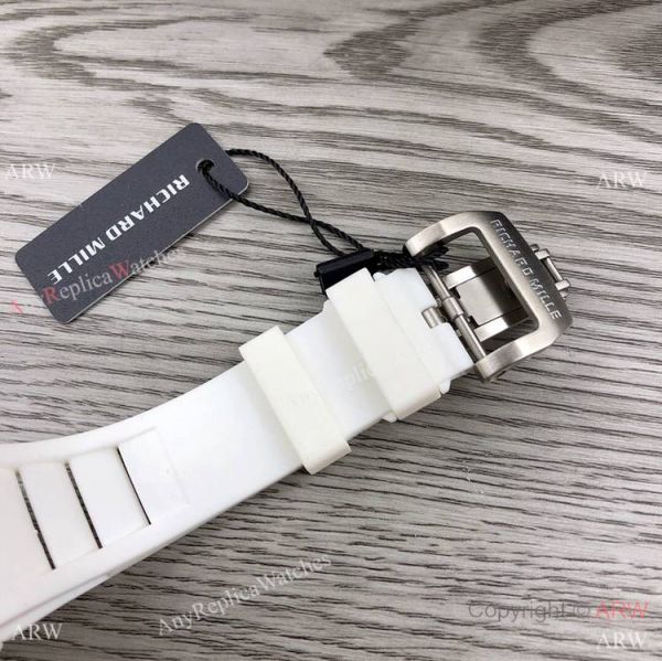 RM Factory Richard Mille RM055 White Ceramic Watch White Rubber Strap RM Factory Richard Mille RM055 White Ceramic Watch White Rubber Strap