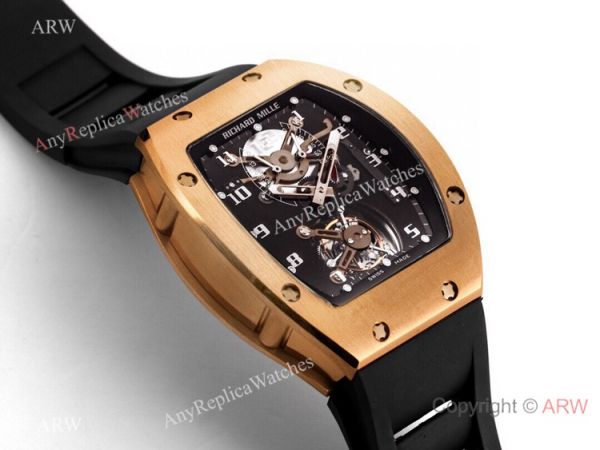 Super Clone Richard Mille RM001 Real Tourbillon Rose Gold Watch JB Factory Super Clone Richard Mille RM001 Real Tourbillon Rose Gold Watch JB Factory