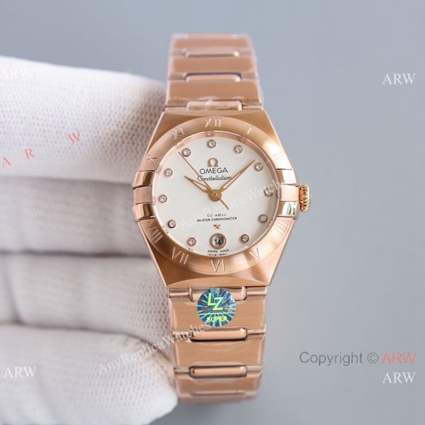 Swiss Copy Omega Constellation 8700 Automatic Watch 29mm Rose Gold New Face Swiss Copy Omega Constellation 8700 Automatic Watch 29mm Rose Gold New Face