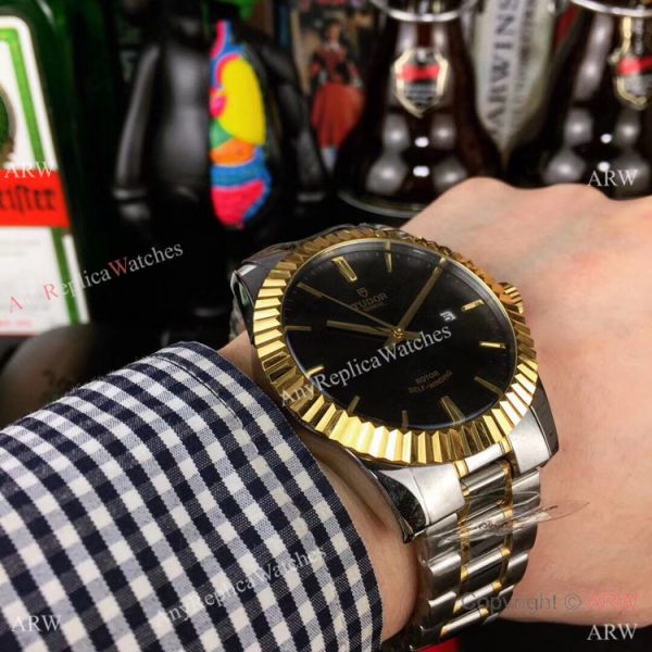 Tudor Geneve m12510 Copy Watches Two Tone Champagne Dial Tudor Geneve m12510 Copy Watches Two Tone Champagne Dial